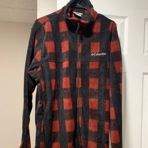 Men’s Fleece Red & Black Columbia Jacket